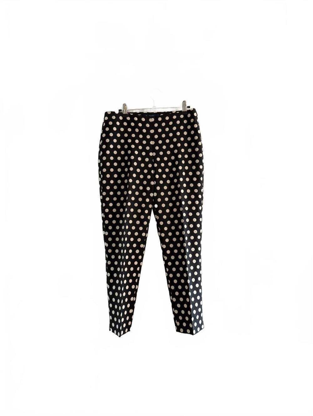 RSVP by Talbots Women’s Polka Dot Ankle Pants Size 4 Petite Black White pant